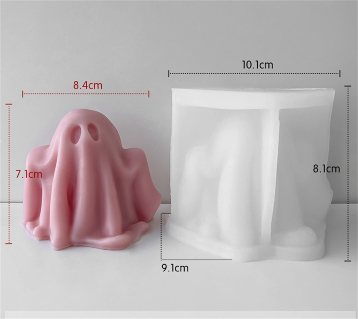3D Halloween Aromatherapy Candle Silicone Mold Ghost Mold DIY Handmade Dropping Plaster Production