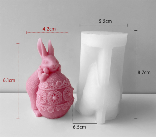 Exquisite Collection Candle Silicone Mold Rabbit Egg Aromatherapy Candle DIY Easter Dropping Gel Gypsum Rabbit Mold