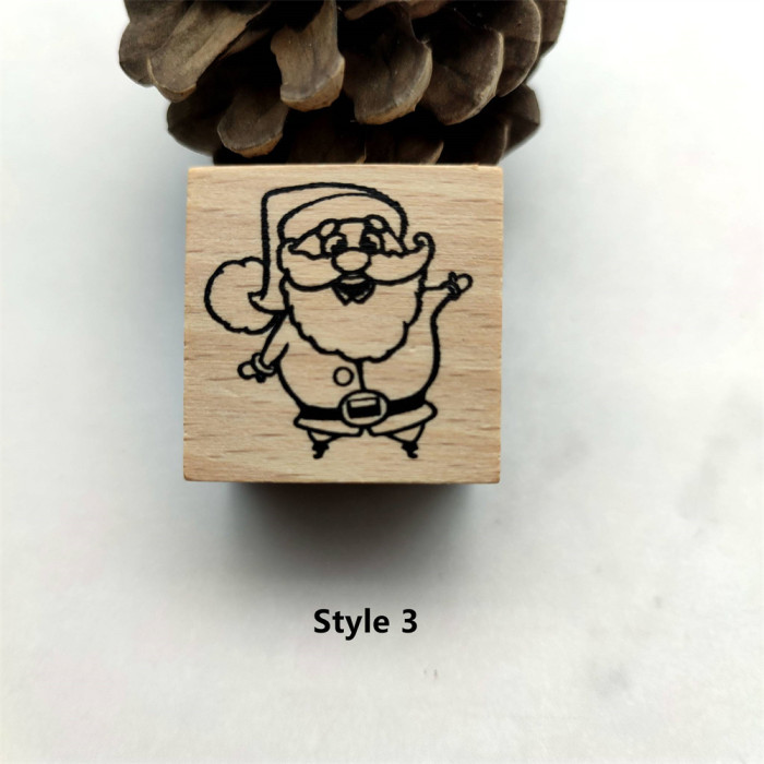Santa did Wood Rubber Stamp For Christmas Card Making Album Scrapbook Journal Diary Decoration DIY Gift For Kids Santa Claus Father Christmas 8 Styles