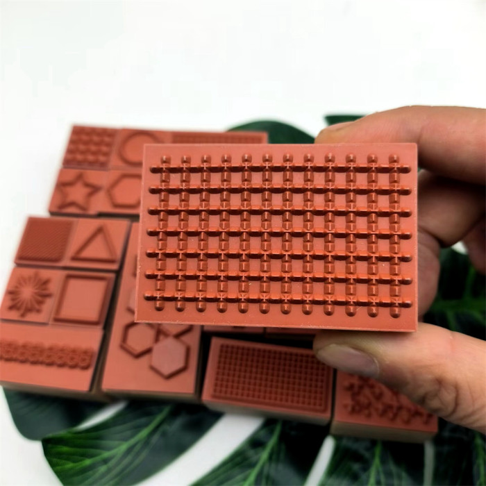 Planner Rubber Stamps Set of 17 pcs Geometry Stamps Space Lattice Stamps Decorative Journal Diary Memo Scrapbook Tool