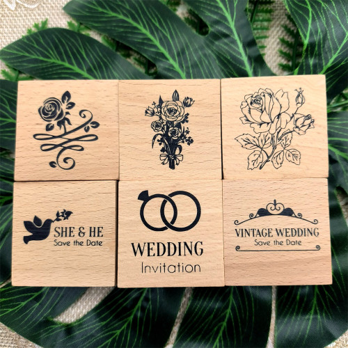 Wedding Wood Rubber Stamp Love Stamp Decorate Wedding Invitation Envelope Cardmaking Scrapbooking Journaling DIY