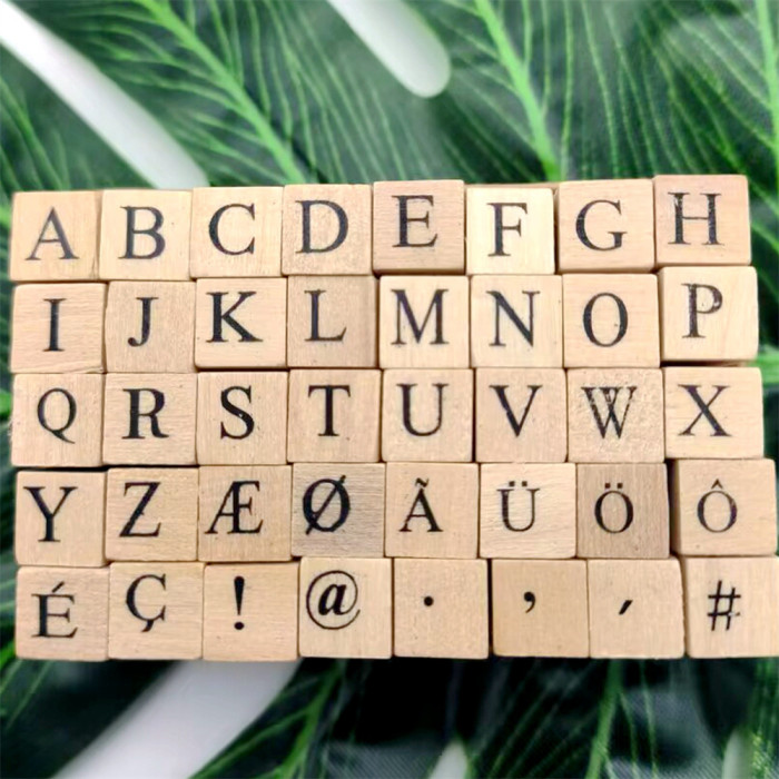 Alphabet Rubber Stamp Set of 40 pcs Symbol Stamps For Journal Planner Diary Scrapbook Decorative Tool