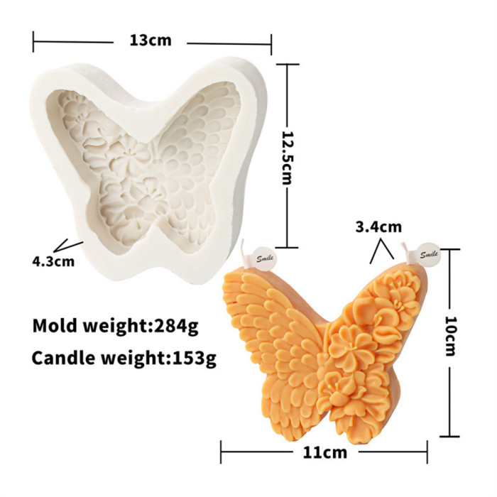5 pieces silicone angel butterfly relief pattern candle molds Halloween skull head butterfly baking cake molds Decorative molds