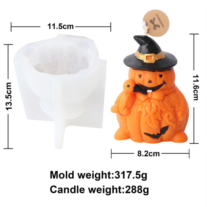 Fox pumpkin Candle Silicone Molds Animal Resin Casting Mould for DIY Candle Making Polymer Clay Craft Plaster Home Decoration