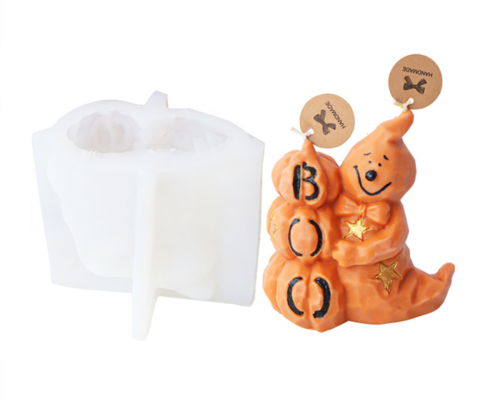 Jumbie pumpkins Candle Silicone Molds Animal Resin Casting Mould for DIY Candle Making   Polymer Clay Craft Plaster Home Decoration