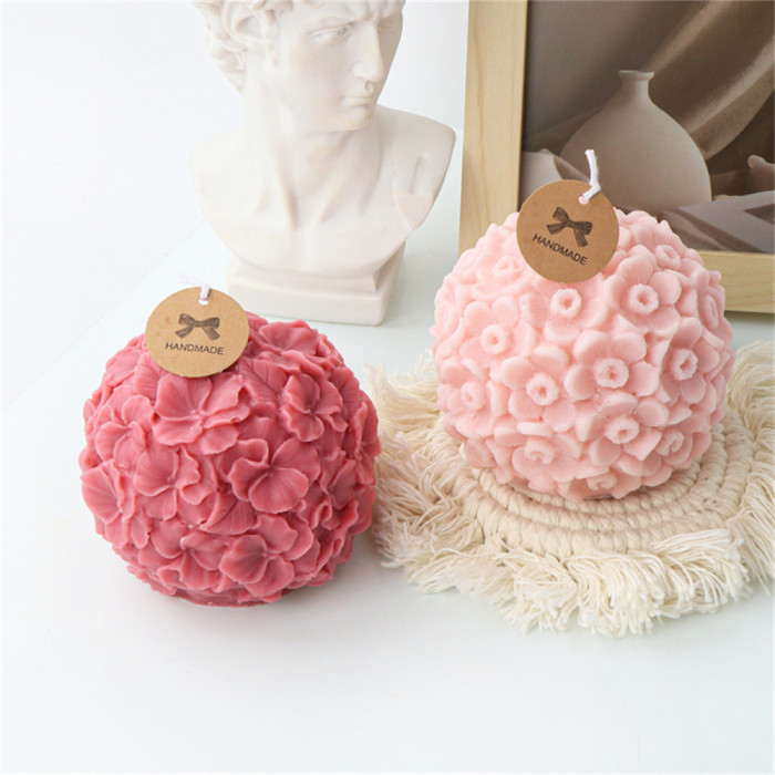 Flower Ball Candle Soap Mold Flower Silicone Mold for Fondant,Chocolate,Candy, Bath Bomb,Epoxy Resin,Plaster, Polymer Clay