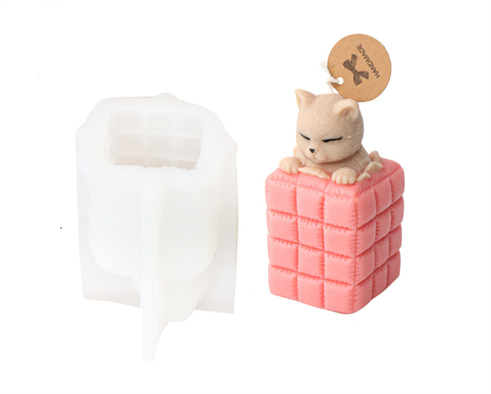 Sofa Bag Silicone Candle Mold Creative Cat Cute Animal Aromatherapy Plaster Mold