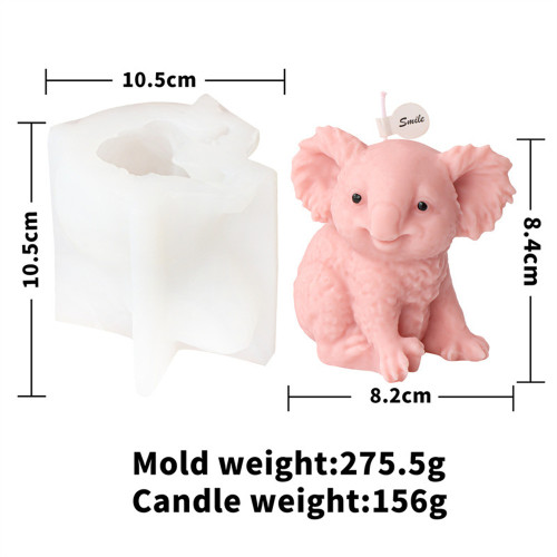 Standing Koala Animal Silicone Candle Mold Cartoon Gypsum Resin Aromatherapy Decoration
