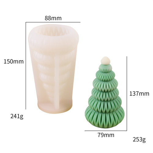 Christmas Home Decor Silicone Candle Molds,DIY Craft Mold Candle Aromatherapy Candles Resin Soap Wax Plaster Polymer Clay Making Christmas Tree Shape Candle Molds Silicone 3D Set（2 Pack）