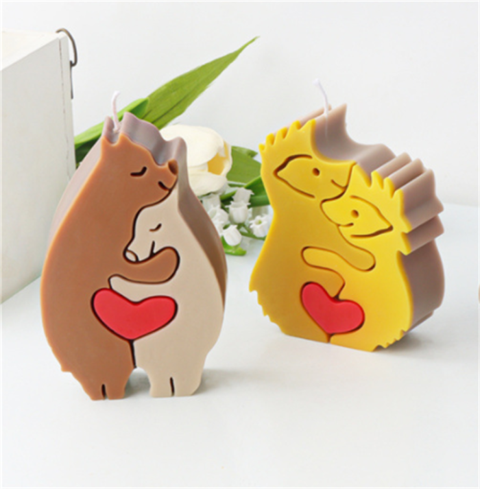 Mother's Day Planar Animal Candle Silicone Mold Handmade Soap Mold Candle Making DIY Resin Crafts Font Cake Decoration