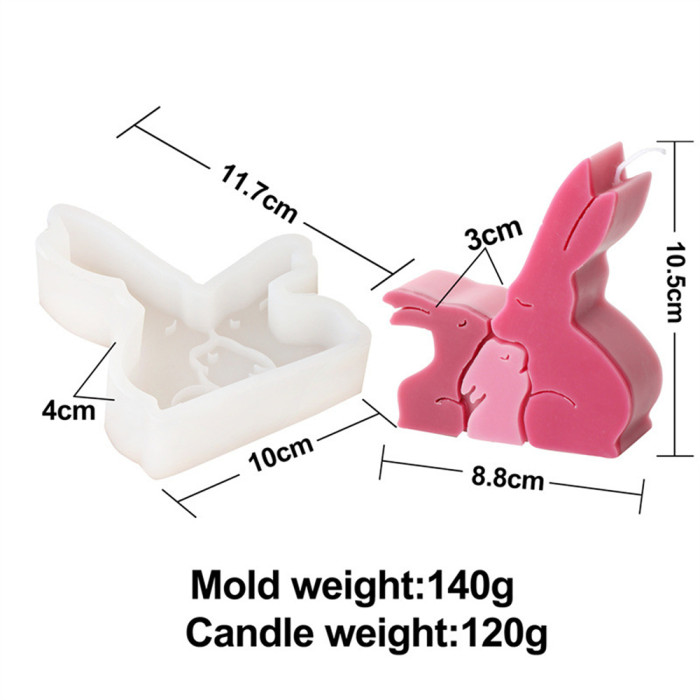 Mother's Day Planar Animal Candle Silicone Mold Handmade Soap Mold Candle Making DIY Resin Crafts Font Cake Decoration
