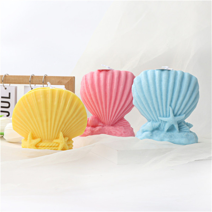 Silicone starfish conch shell candle mold creative DIY love scallop fragrance mousse mold