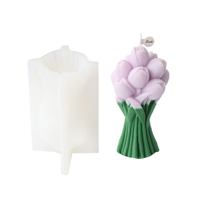 Lily bouquet candle mold creative home light luxury aromatherapy candle plaster decoration mold