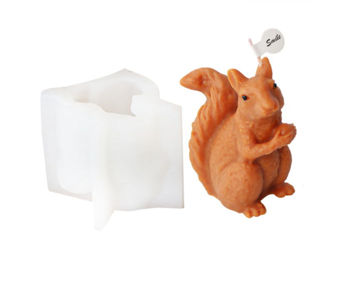 Silicone Squirrel Sugar Candle Mold Pine Nut Hazelnut Aromatherapy Gypsum Resin Decoration Home Decoration