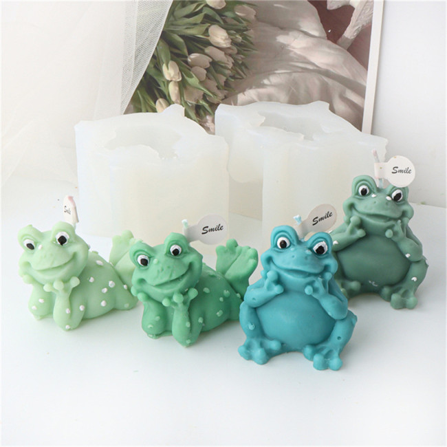 3D Frog Candle Mold Animal Silicone Mold for Chocolate, Candy, Cake Decor, Soy Wax Candle, Soap, Polymer Clay, Plaster, Resin Art