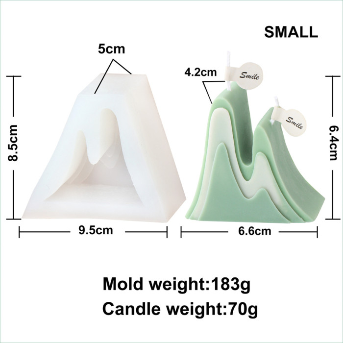 High and Low Shuangfeng Mountain Candle Mold Handmade Aromatherapy Candle Expansion Gypsum Decoration Silicone Mold