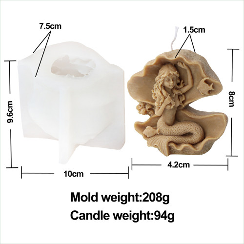 Cartoon Mermaid Gypsum Mold Silicone Home Handmade Aromatherapy Gypsum Doll Decoration Mold