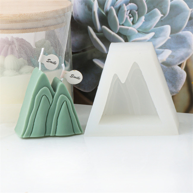 High and Low Shuangfeng Mountain Candle Mold Handmade Aromatherapy Candle Expansion Gypsum Decoration Silicone Mold