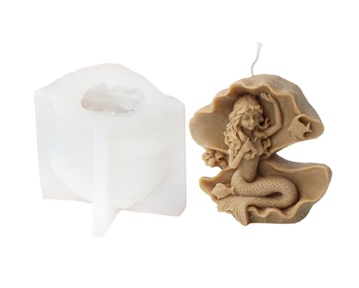 Cartoon Mermaid Gypsum Mold Silicone Home Handmade Aromatherapy Gypsum Doll Decoration Mold