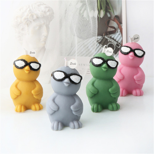 Silicone Glasses Happy Chicken Candle Mold Easter Animal Chicken Aromatherapy Decoration