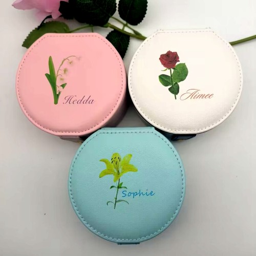 Personalized Jewelry Storage Box For Her,Custom Jewelry Organizer Box For Mother's Day Gift,Bridesmaid Jewelry Boxes, Bridal Party Gifts,Leather Jewelry Travel Case