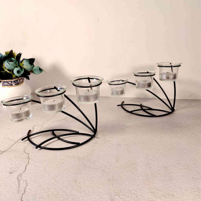 Modern Simple Candle Holders  Metal Candle Stand For Tealight  Desktop Decoration Date Parties Candlelight Dinner Graduation Housewarming Gifts