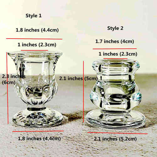 Simple Glass Candlestick Holder Taper Candle Holder Candle Stand For Candlelight Dinner Holiday Party Coffee Tables Create Atmosphere