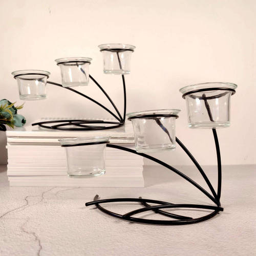 Modern Simple Candle Holders  Metal Candle Stand For Tealight  Desktop Decoration Date Parties Candlelight Dinner Graduation Housewarming Gifts