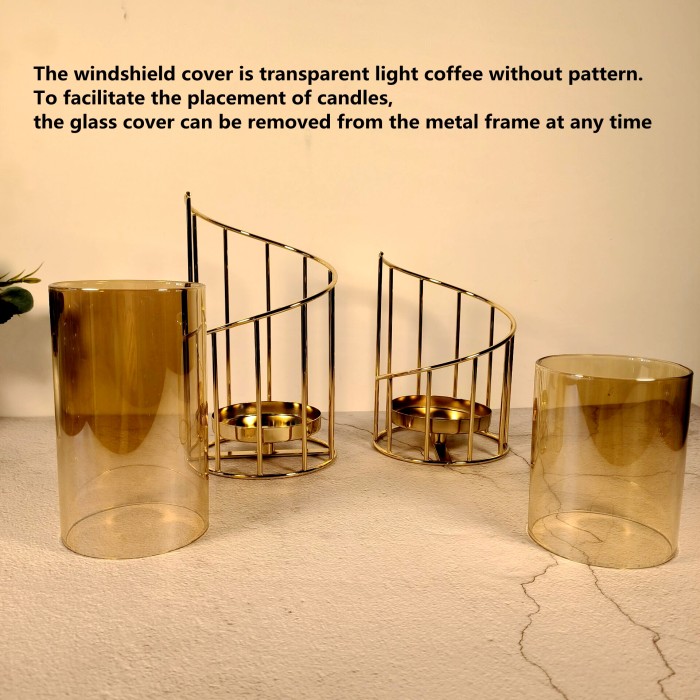 Luxurious  Gold Candle Holders Set of 2 Metal Candleholders For Table Centerpiesce  Candlelight Dinner  Propose Date Anniversary Valentines Day