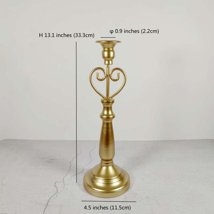 Golden Metal Candlestick Holder Taper Candle Holders 2 styles 3 arms Candelabra Single Head Candle Holder Table Decoraiton Wedding Centerpieces Holiday Birthday Party Decor