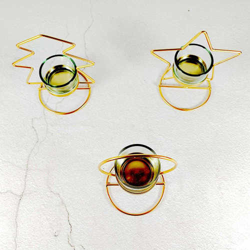 Golden Metal Candle Holders Glass Votive Candle Holders Tealght Candle Stand Christmas Birthday Gifts