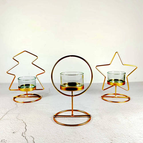 Golden Metal Candle Holders Glass Votive Candle Holders Tealght Candle Stand Christmas Birthday Gifts