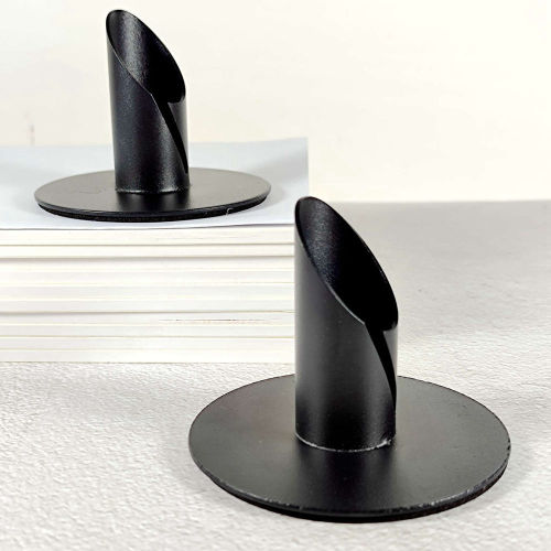 Minimalist Black Candlestick Holders Set of 2 Taper Candle Holders For Picnic Traveling Outdoor Dinner Bonfire Party Easy to storage and carrying