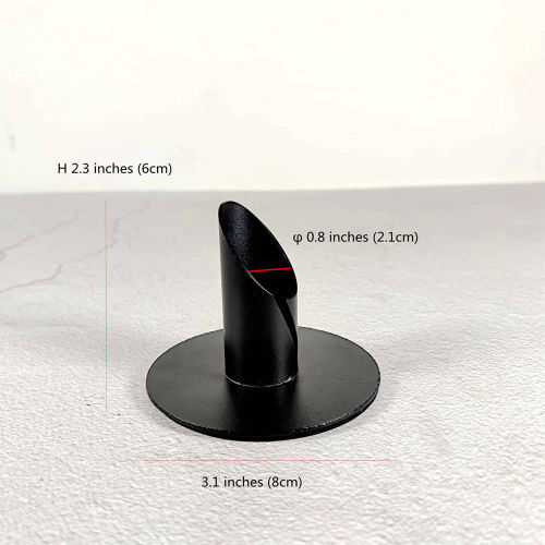 Minimalist Black Candlestick Holders Set of 2 Taper Candle Holders For Picnic Traveling Outdoor Dinner Bonfire Party Easy to storage and carrying