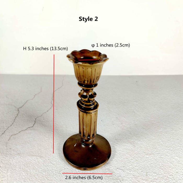 Retro Nostalgic Candlestick Holder Ancient Color