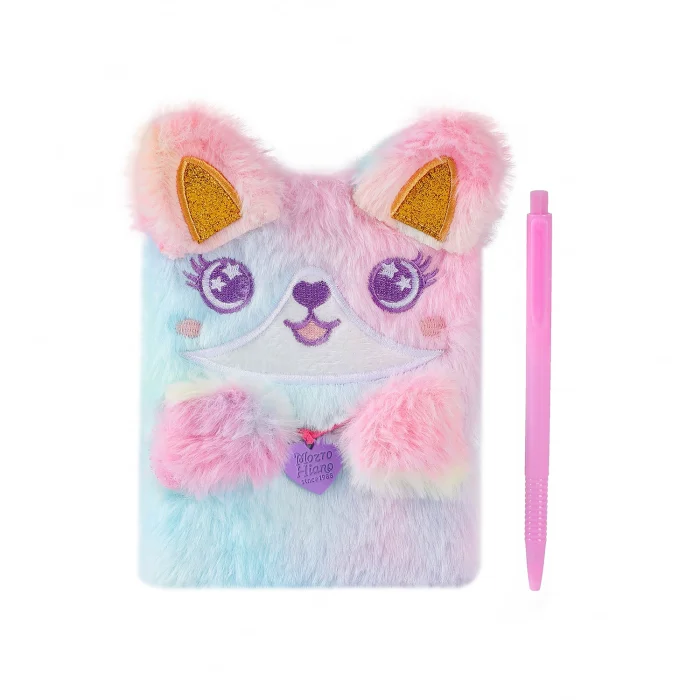 Plush Ruled Notebook With Ballpoint Pen