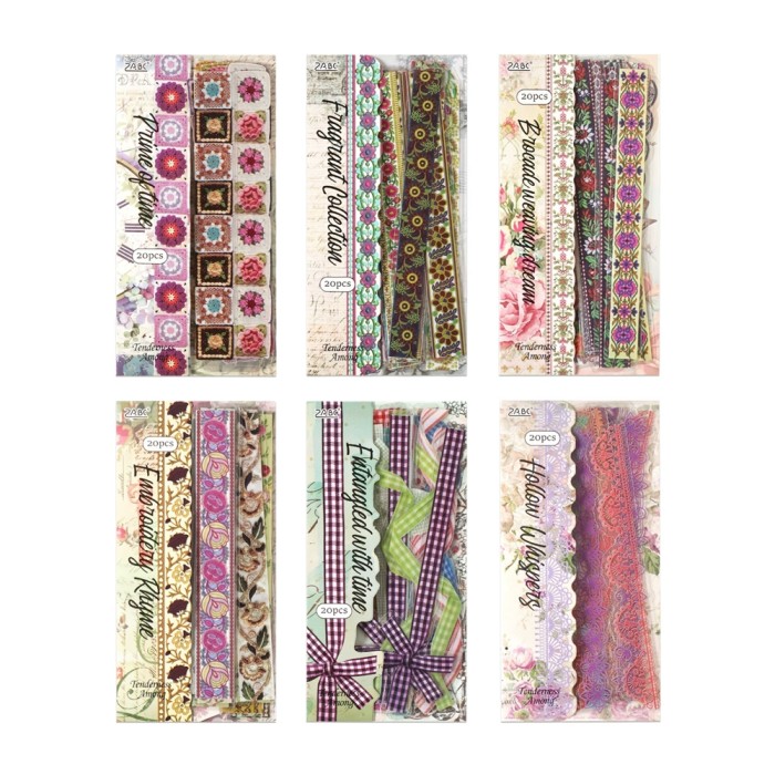 Lace Sticker Bag of 20 pcs 5 Style