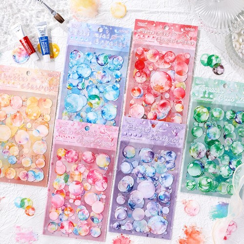 Colorful Babble Sticker Pack of 4 Sheet 5 Style
