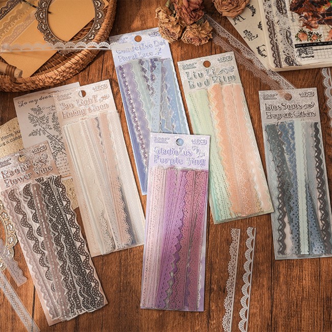 Lace Sticker Pack of 40pcs 6 Style