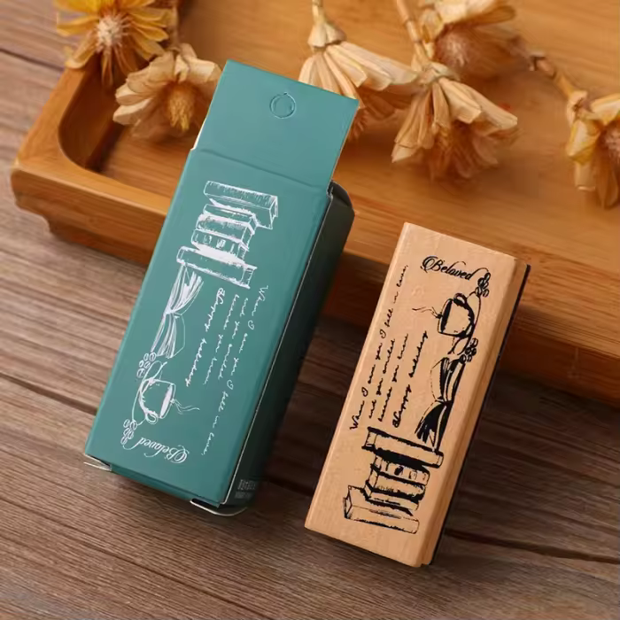 Vintage Wood Rubber Stamp