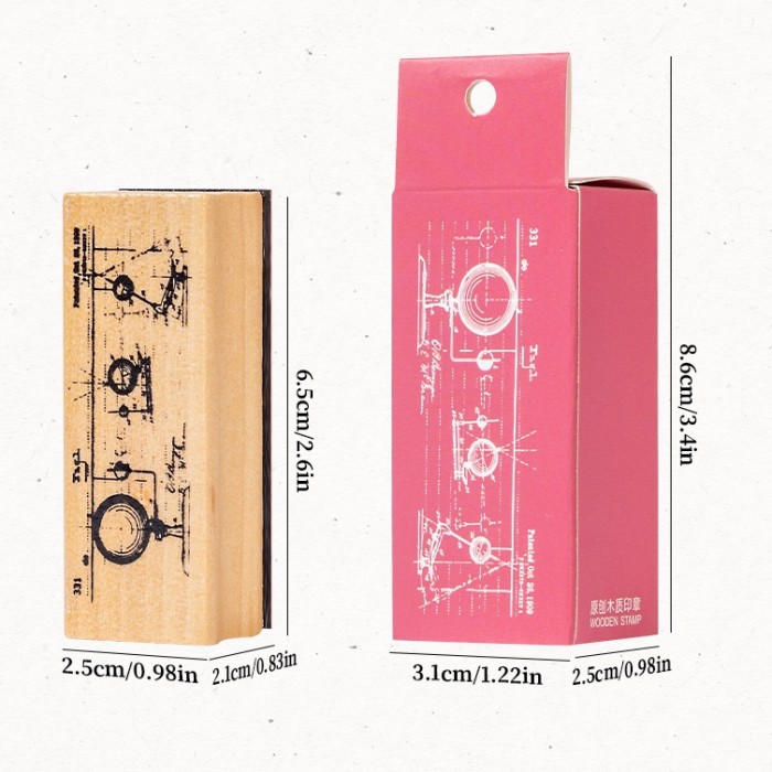 Vintage Wood Rubber Stamp