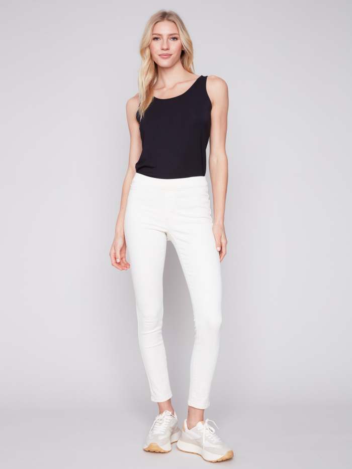 Twill Pull-On Pants - Natural