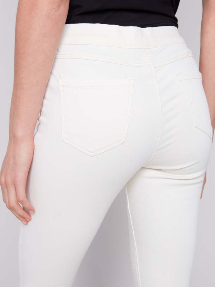Twill Pull-On Pants - Natural