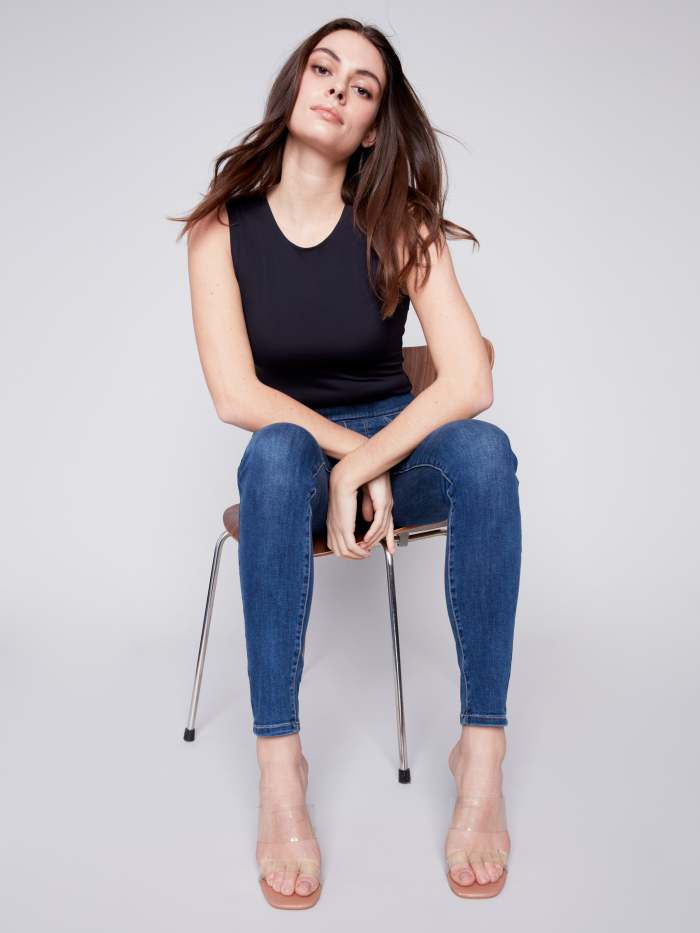 Denim Pull-On Pants - Indigo