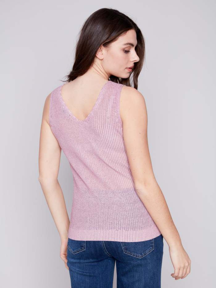 Cold-Dye Knit Cami - Dusty Rose