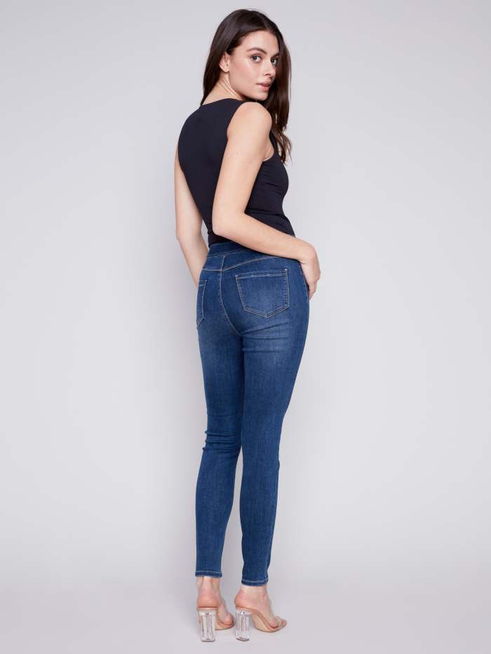 Denim Pull-On Pants - Indigo