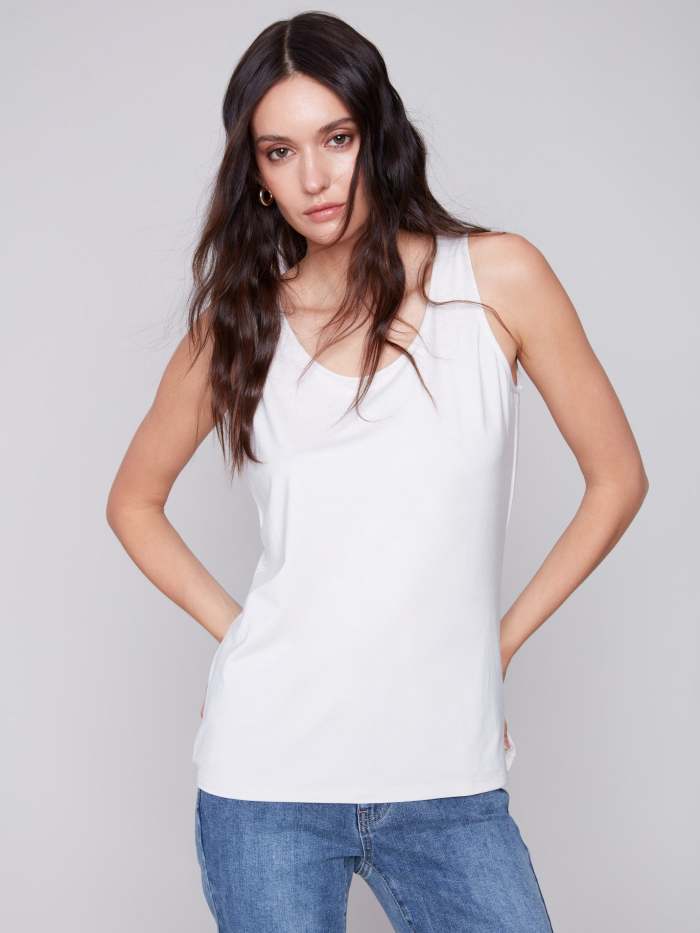 Reversible Bamboo Cami - Greige