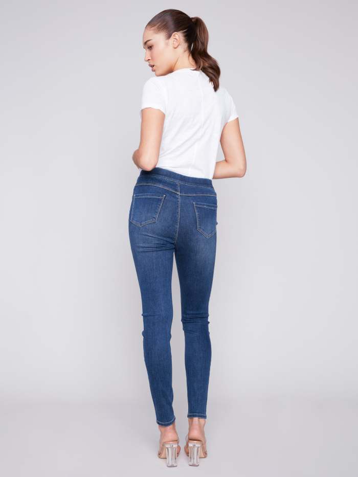 Denim Pull-On Pants - Indigo