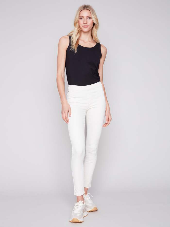 Twill Pull-On Pants - Natural