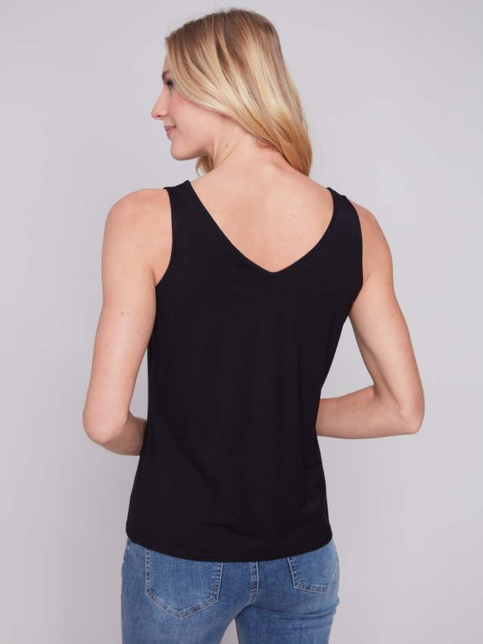 Reversible Bamboo Cami - Black